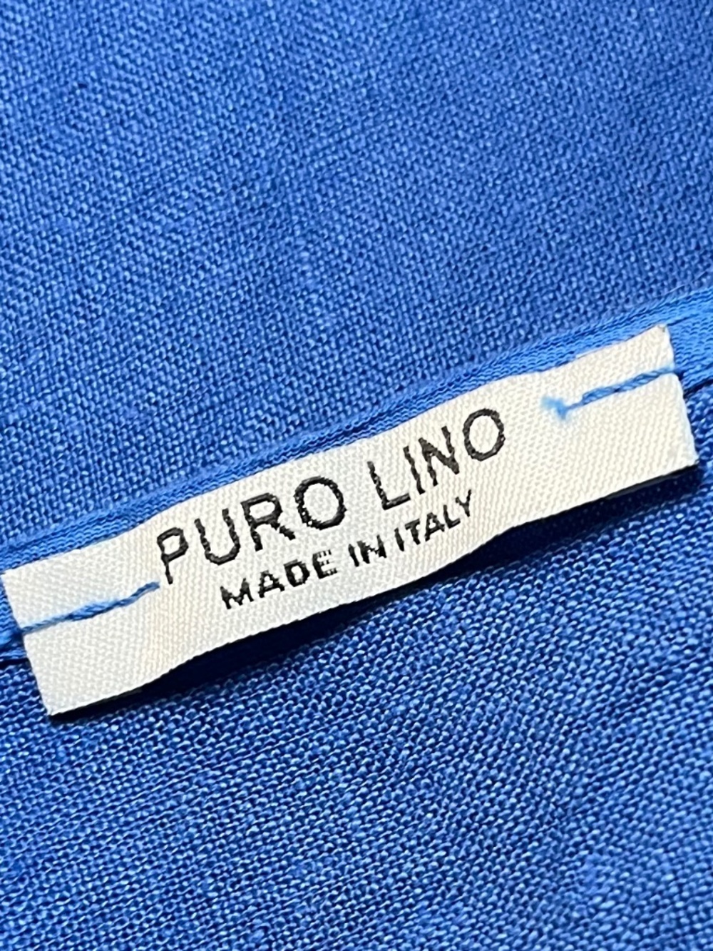 Puro Lino Italian Linen Midi Slip Dress Cobalt Blue Size S - Picture 5 of 6